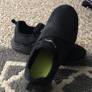 Black slip on sneakers